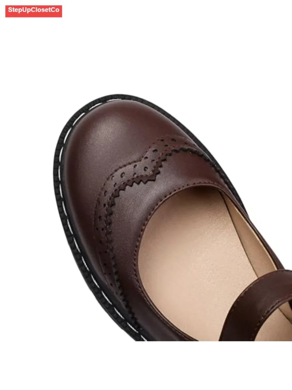 Gothic Mary Jane Oxford Shoes - Thick Platform Heel, Round Toe Buckle Ankle